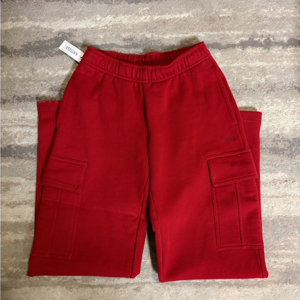 Aritzia cozy mega cargo sweatpants reddish 2XS